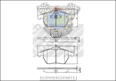 MAPCO 6531 Kit pastiglie freno, Freno a disco