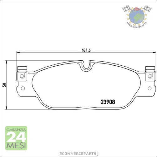 Kit Pastiglie freno Ant e Post Brembo JAGUAR S-TYPE #dz