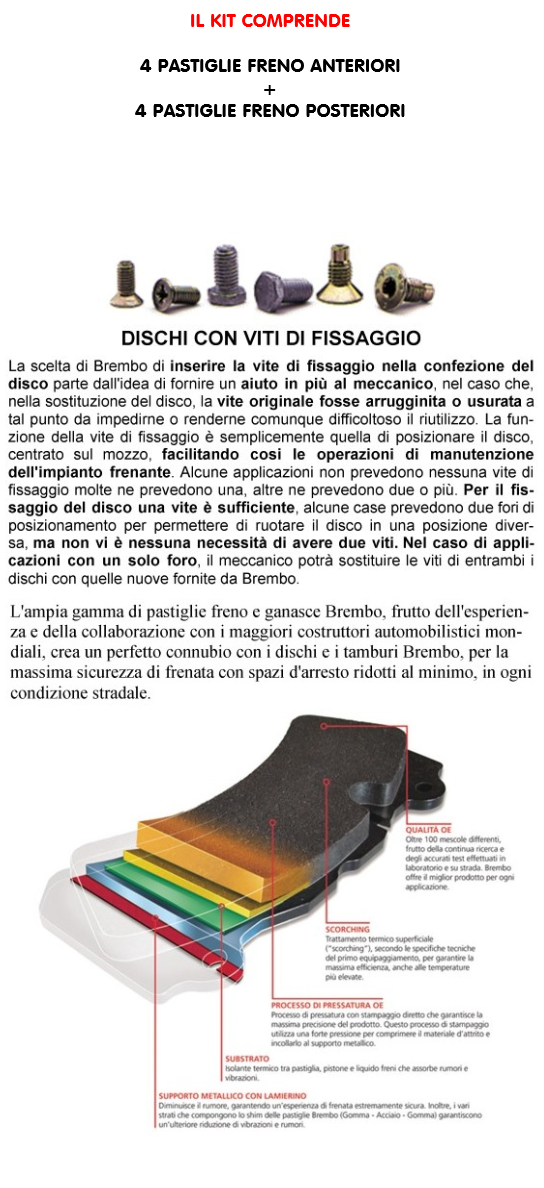 BREMBO PASTIGLIE FRENO POSTERIORE HYUNDAI ix35 TUCSON KIA SPORTAGE QL SL
