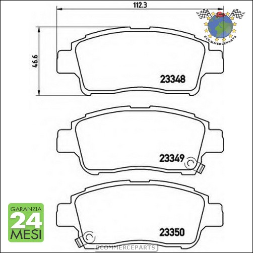 Set pastiglie freno anteriore Brembo P 23 048 | Acquisti Online su