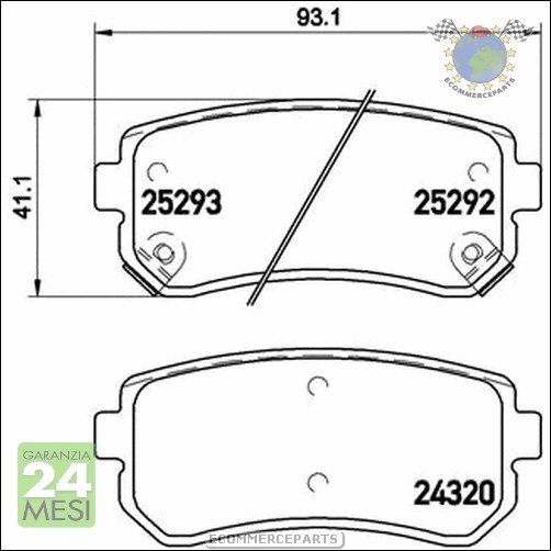 BREMBO PASTIGLIE FRENO POSTERIORE HYUNDAI ix35 TUCSON KIA SPORTAGE QL SL