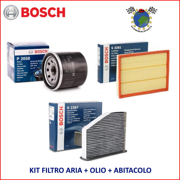 Kit 3 Filtri Tagliando Bosch per NISSAN MICRA V r8m