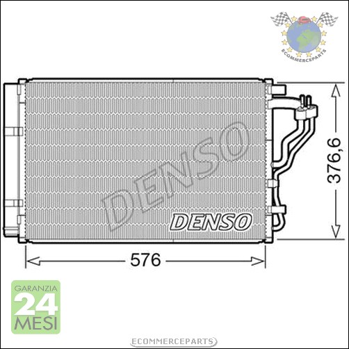 Condensatore climatizzatore Denso per HYUNDAI i30 KIA CEE'D PRO P #y7