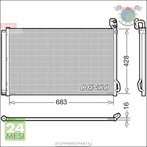 Condensatore climatizzatore Denso per TESLA MODEL ##d