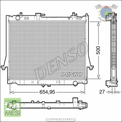 Radiatore acqua Denso per ISUZU D-MAX P