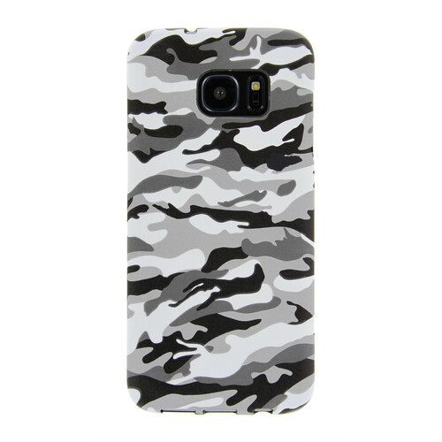LNV2 Stylish Cover Gommata Sottile - Samsung Galaxy S7 Edge - Grey Camo