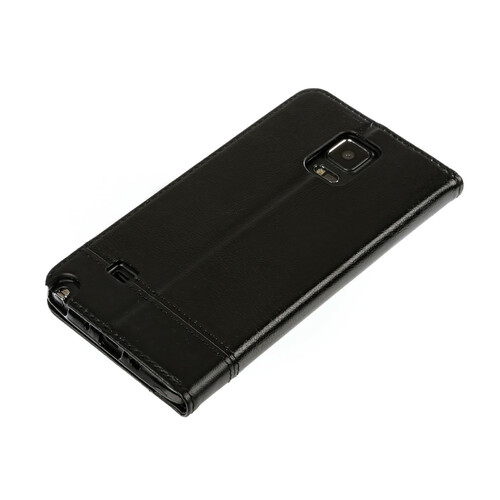 LNXD Wallet Folio Case Cover A Libro - Samsung Galaxy Note 4 - Nero