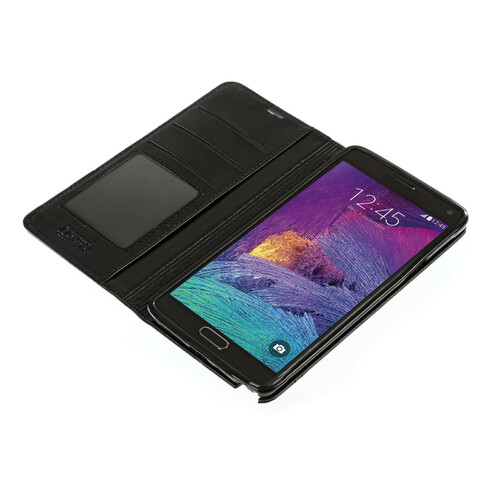 LNXD Wallet Folio Case Cover A Libro - Samsung Galaxy Note 4 - Nero