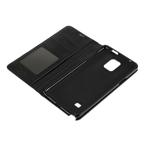 LNXD Wallet Folio Case Cover A Libro - Samsung Galaxy Note 4 - Nero